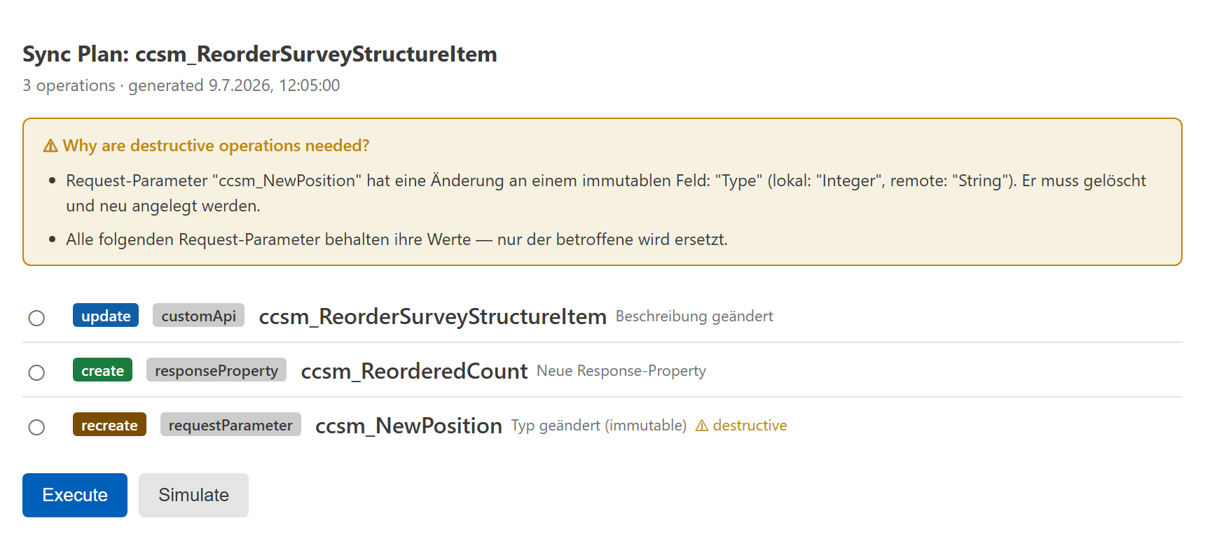 Derselbe Sync-Plan im Light Theme.
